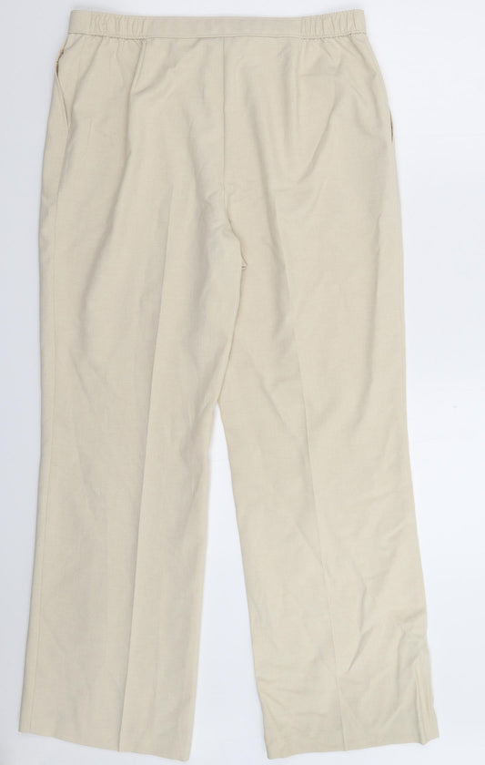 Marks and Spencer Womens Beige Trousers Size 16 L32 in