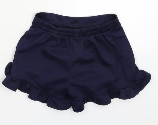 Primark Girls Blue Hot Pants Shorts Size 6-7 Years