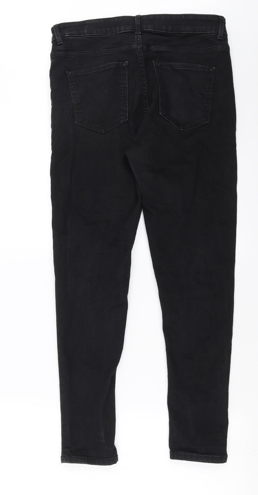 Marks and Spencer Womens Black Denim Skinny Jeans Size 12 L27 in
