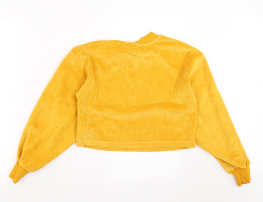 Candy Couture Girls Yellow Pullover Sweatshirt Size 12 Years