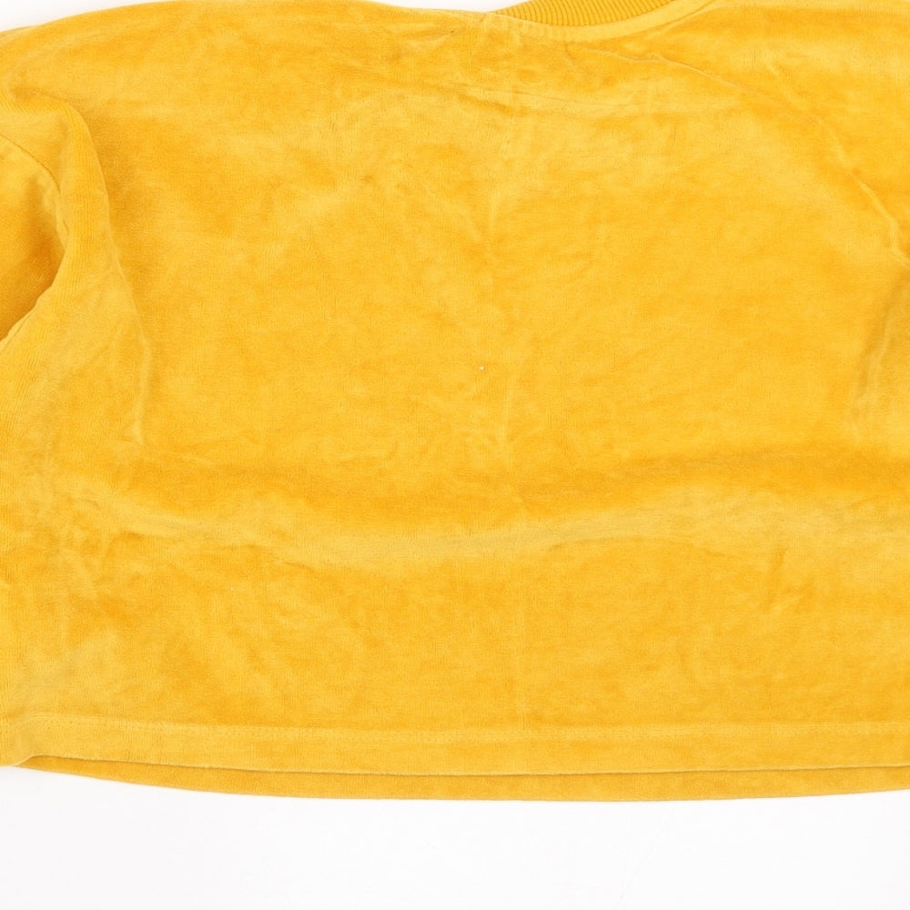 Candy Couture Girls Yellow Pullover Sweatshirt Size 12 Years
