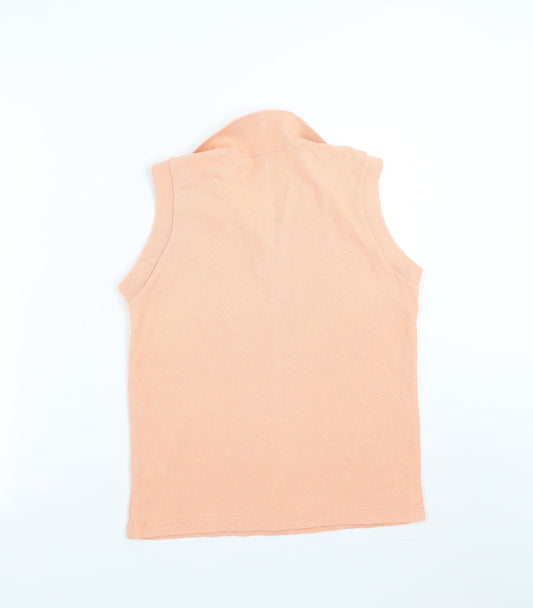 Casual Woman Womens Orange Basic Polo Size 12