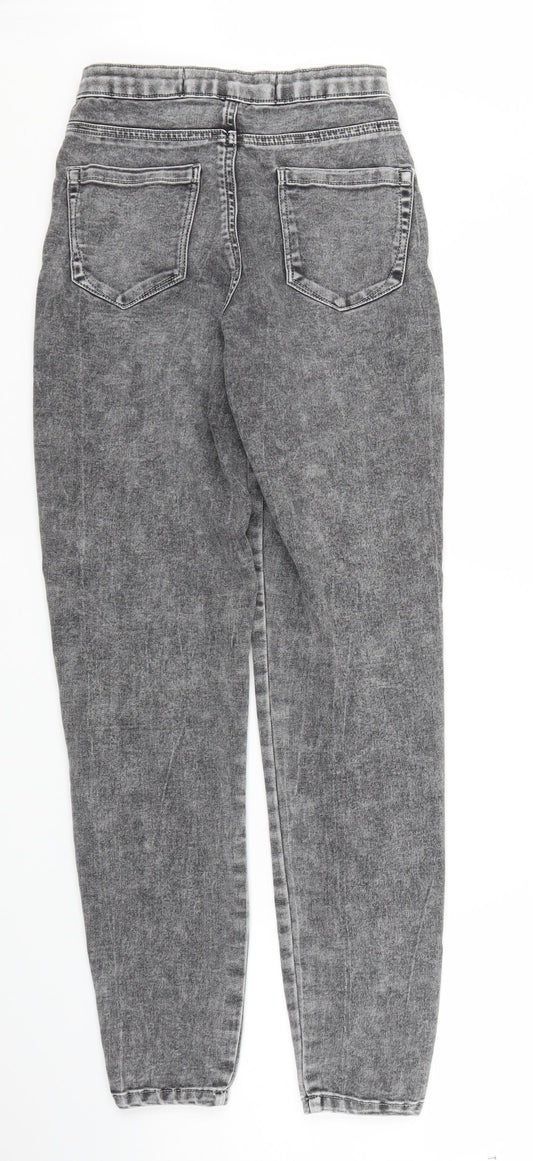 Primark Womens Grey Denim Skinny Jeans Size 8 L27 in