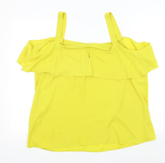 Dorothy Perkins Womens Yellow Basic Blouse Size 18