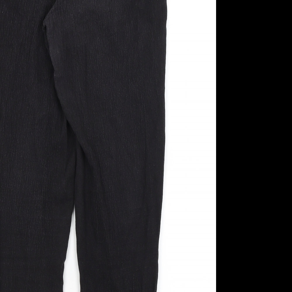 Brand and care label for Denim Co women’s black skinny jeans, size UK 14, 25-inch leg