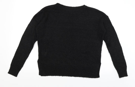 New Look Womens Black Pullover Jumper Size S