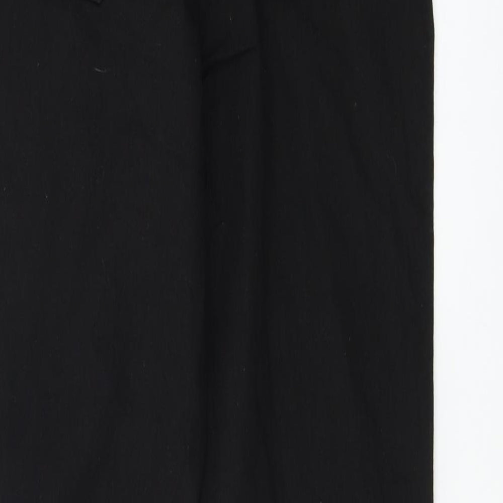 Brand and care label for denim co women’s black jegging trousers, size UK 10, 26-inch leg