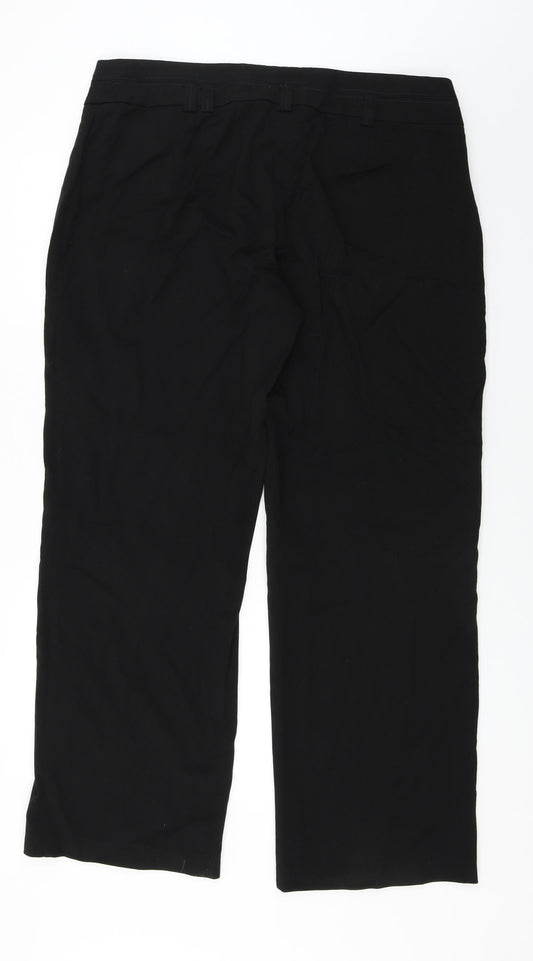 Yessica Womens Black Trousers Size 38 in L28 in