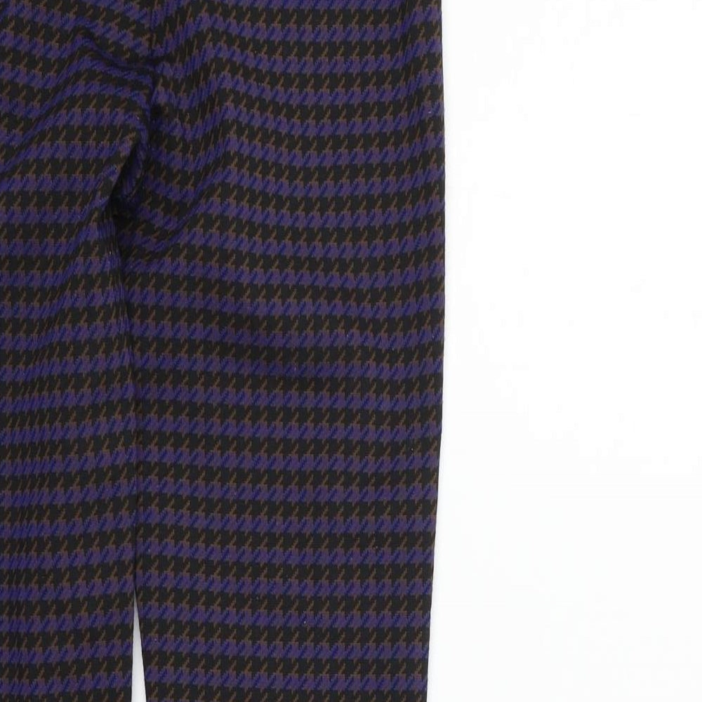 Marks and Spencer Womens Purple Check Jegging Leggings Size 6 L26 in