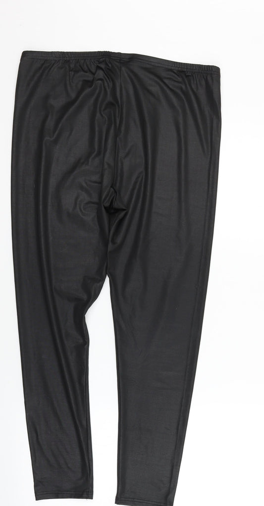 ethelaustin Womens Black Houndstooth Jegging Trousers Size 16 L24 in