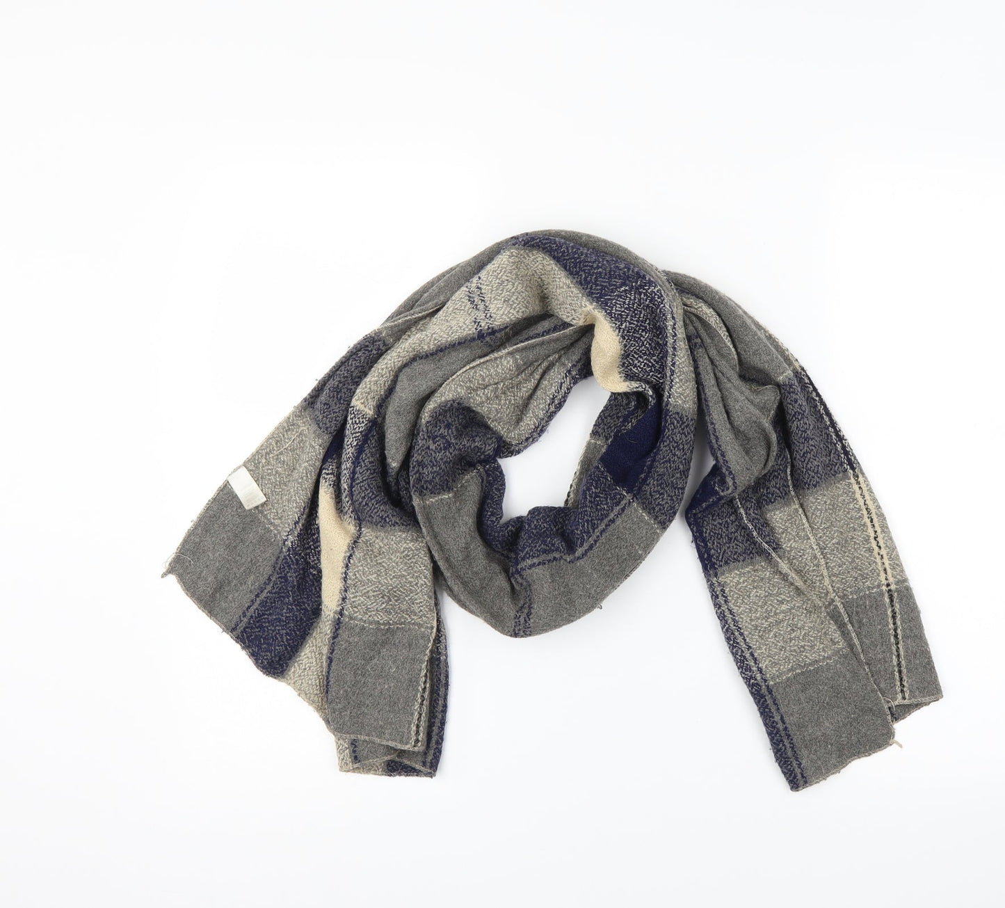 Intrigue Unisex Grey Check Scarf