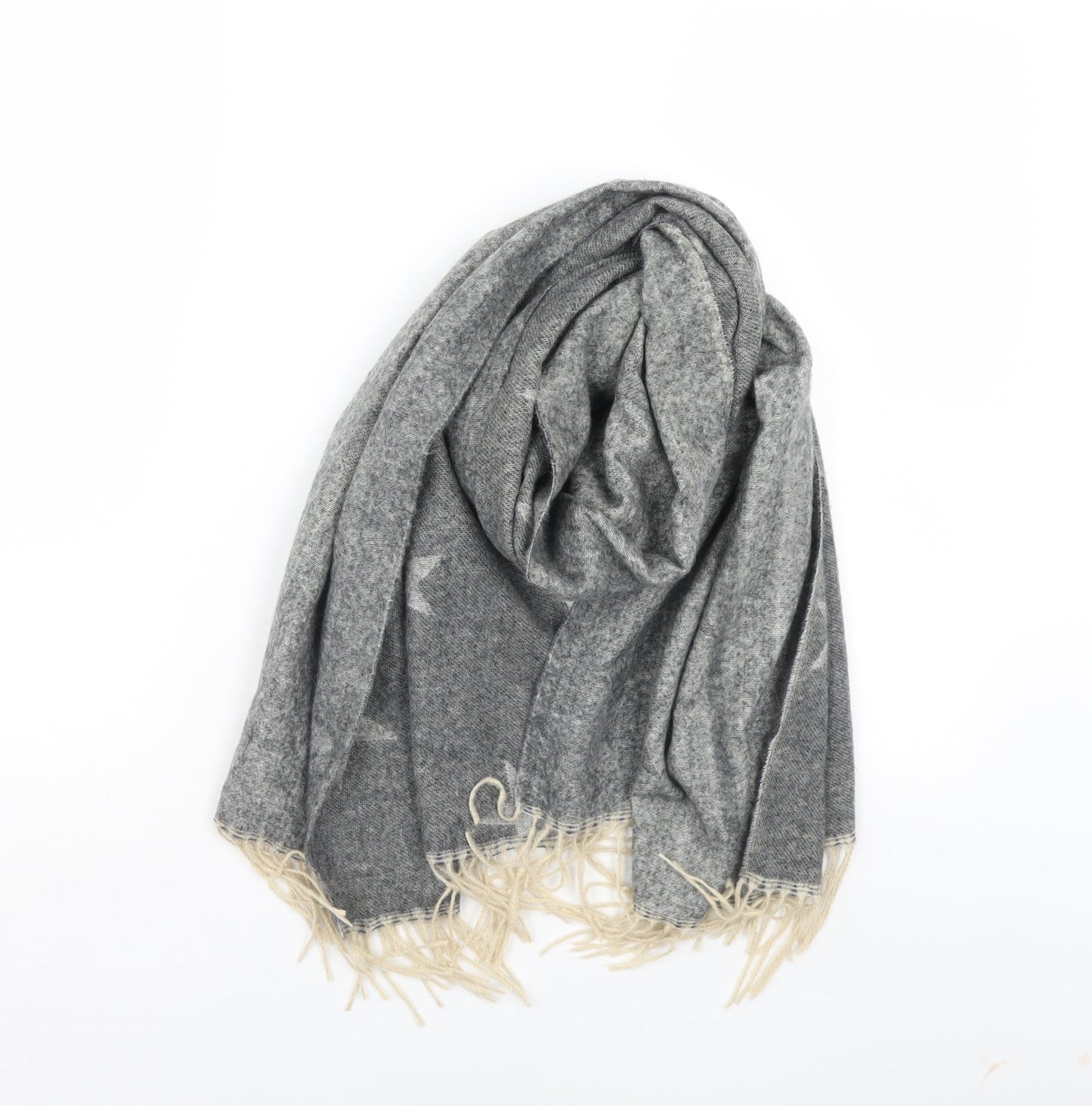Preworn Womens Grey Scarf - star pattern