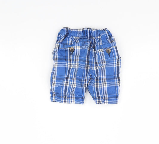 Blue Zoo Boys Blue Plaid Bermuda Shorts Size 2 Years