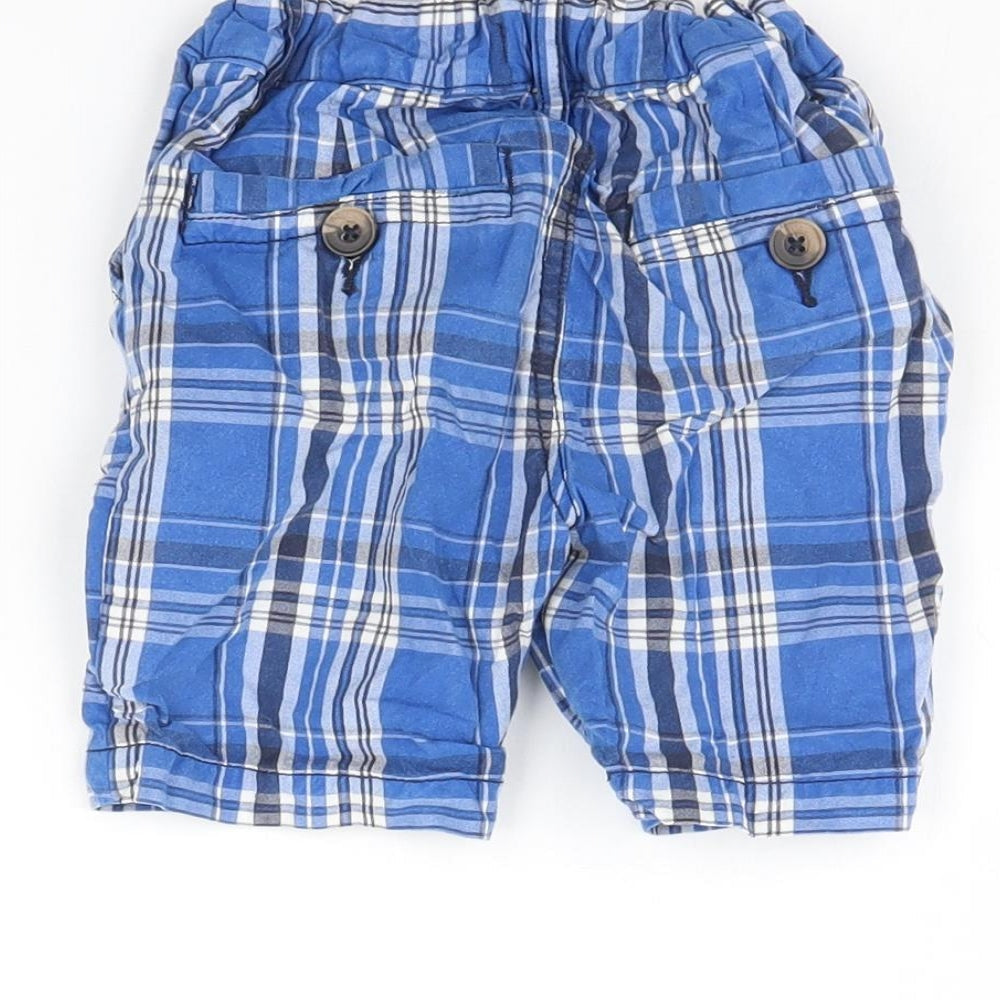 Blue Zoo Boys Blue Plaid Bermuda Shorts Size 2 Years