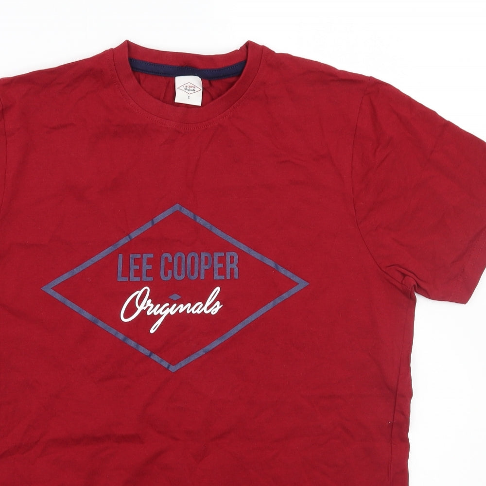 Lee Cooper Mens Red T-Shirt Size S