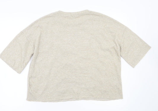 Zara Womens Beige Pullover Jumper Size S