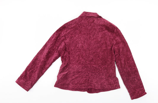 Chicos Womens Purple Jacket Size XS