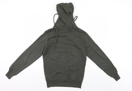 Purewhite Mens Green Henley Hoodie Size XS