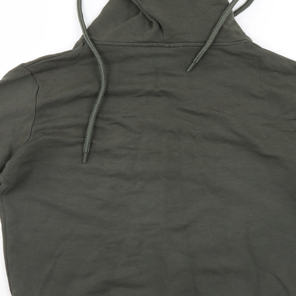 Purewhite Mens Green Henley Hoodie Size XS