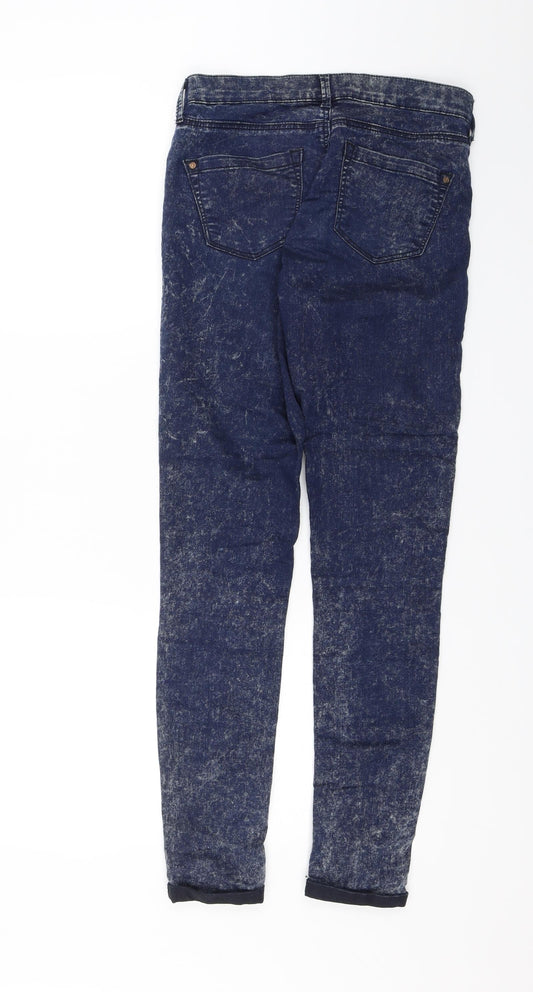 Topshop Womens Blue Skinny Jeans Size 8 L27 in