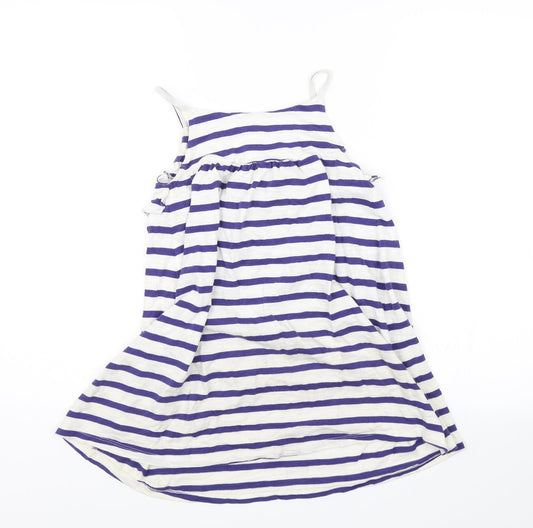 NEXT Girls Blue Striped Shift Size 7 Years