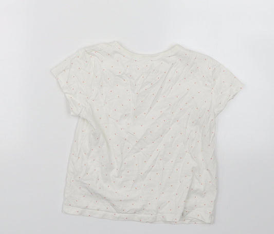 NEXT Girls White Basic T-Shirt Size 5-6 Years - Hearts