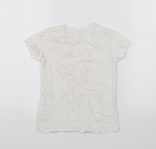 Pep&Co Girls White Basic T-Shirt Size 7-8 Years - Its a girl thing