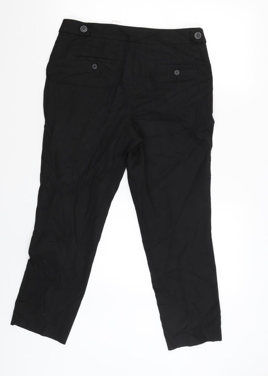 NEXT Womens Black Trousers Size 10 L26 in