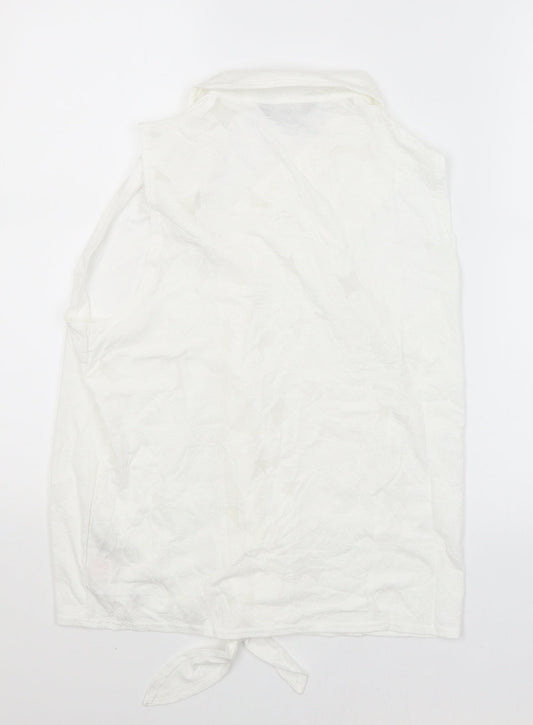 Dorothy Perkins Womens White Basic Button-Up Size 10