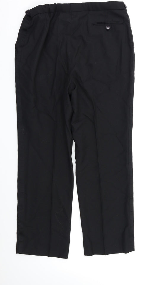 Turo Mens Black Dress Pants Trousers Size 34 L28 in