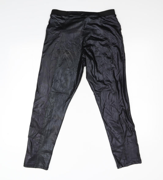 Boohoo Womens Black Trousers Size 8 L26 in