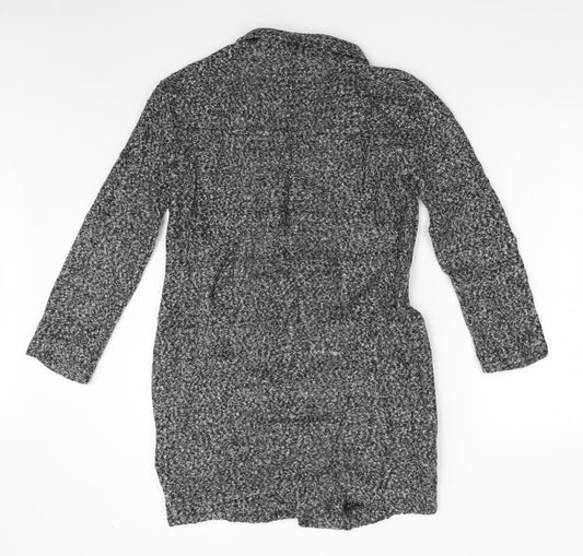 George Womens Grey Knit Overcoat Coat Size 12