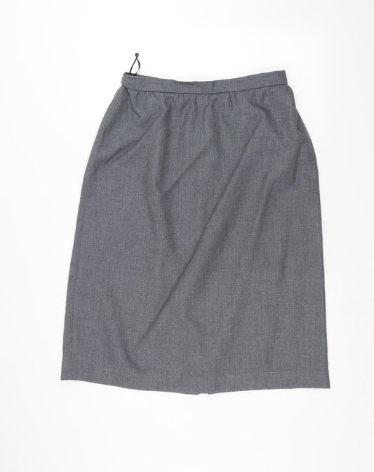Preworn Womens Grey A-Line Skirt Size 30 in