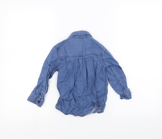 NEXT Girls Blue Basic Polo Size 2-3 Years