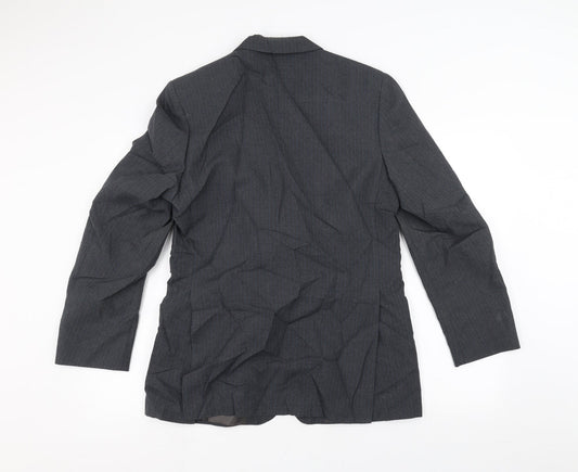 Berwin Mens Grey Jacket Suit Jacket Size 36