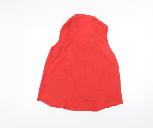 Wallis Womens Red Basic Button-Up Size L