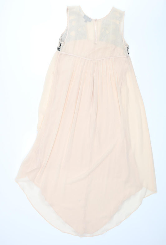 Spotlight Womens Beige Rayon A-Line Size 10