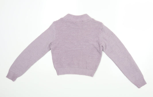 PRETTYLITTLETHING Womens Purple Rayon Pullover Jumper Size 6