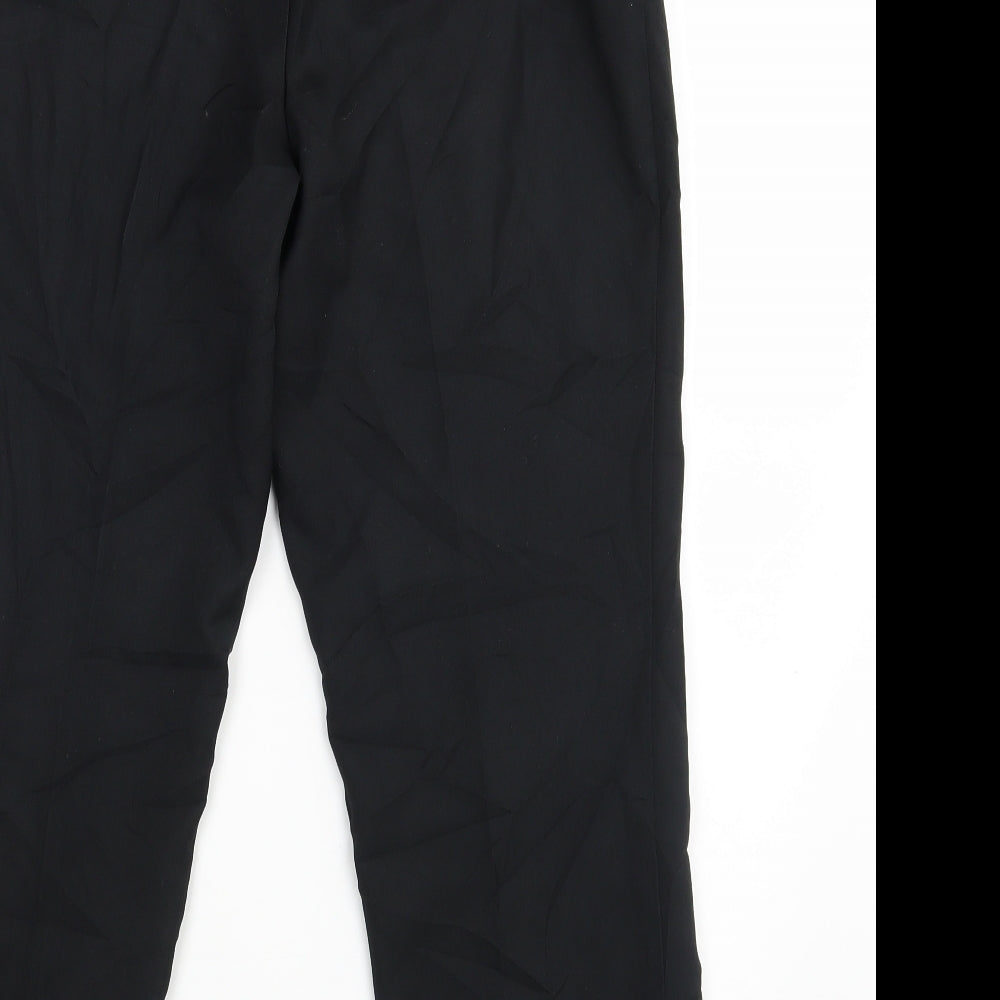 M&S Womens Black Dress Pants Trousers Size 12 L27 in