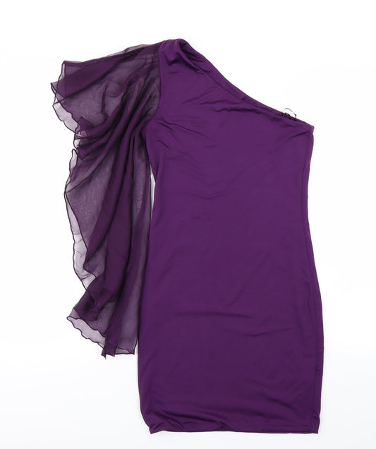 Vicky Martin Womens Purple Pencil Dress Size 8