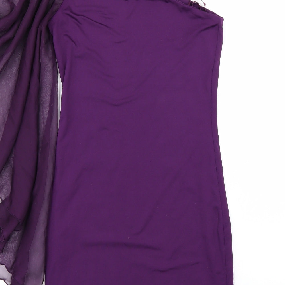 Vicky Martin Womens Purple Pencil Dress Size 8