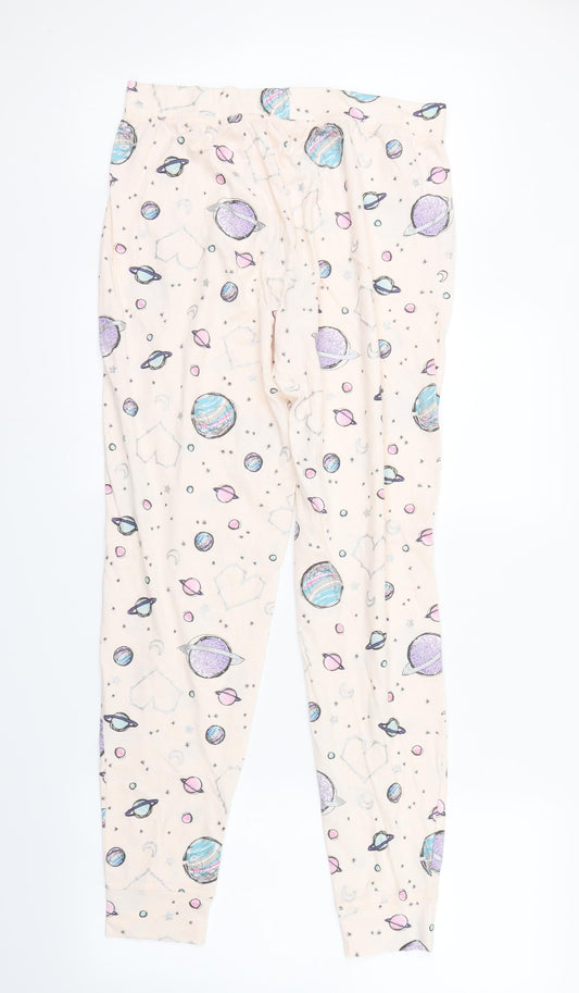 Preworn Womens Pink Solid Babydoll Lounge Pants Size 12
