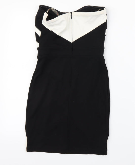 Lispy Womens Black Argyle/Diamond Pencil Dress Size 8