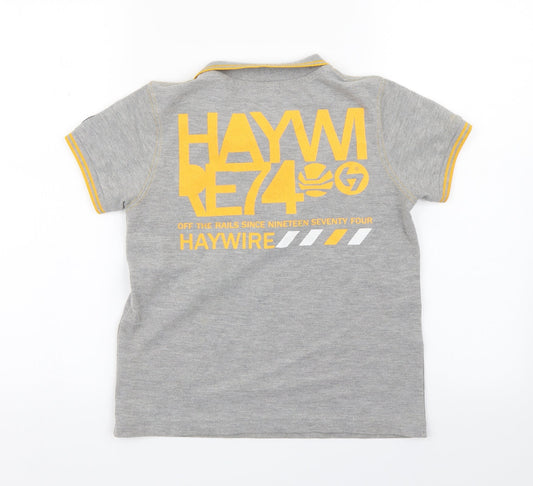 hay wire Boys Grey Basic Polo Size 6-7 Years - HAY WIRE