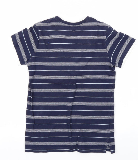 NEXT Boys Blue Striped Basic Button-Up Size 9 Years