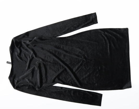 Divided Womens Black A-Line Size 8