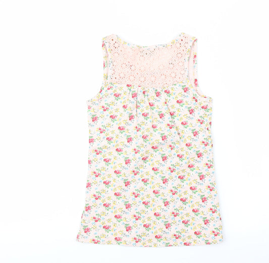 NEXT Womens Brown Floral Basic Polo Size 12