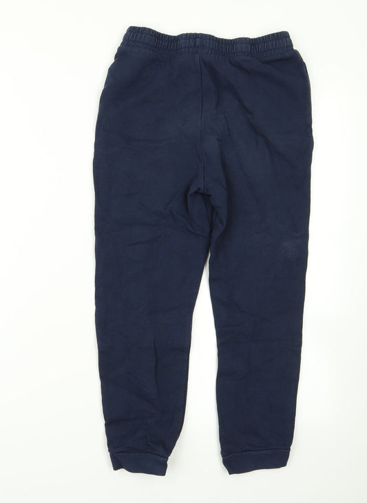 River Island Girls Blue Ramie Jogger Trousers Size 9 Years