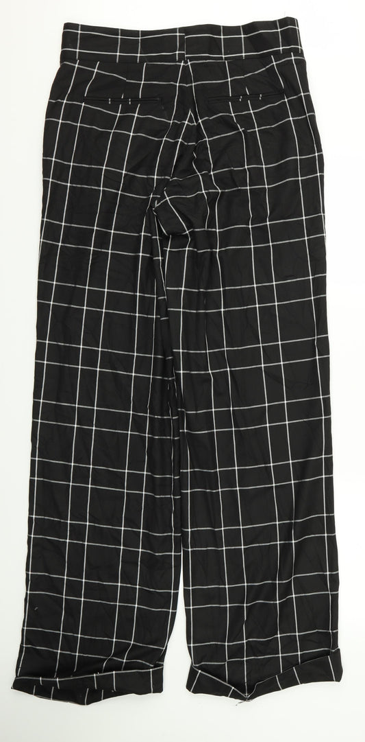 Preworn Womens Black Rayon Trousers Size 32 L32 in