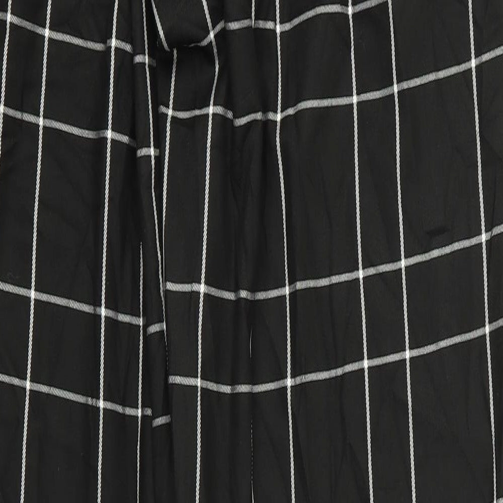 Preworn Womens Black Rayon Trousers Size 32 L32 in